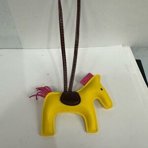 Yellow Horse-Shaped Bag Charm